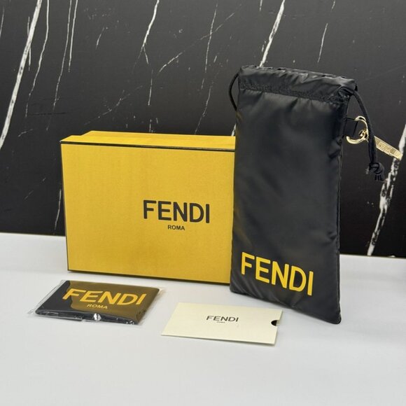 NEW FE40131I 20E FENDI SQUARE BROWN MEN FENDI SUNGLASSES - Picture 12 of 12